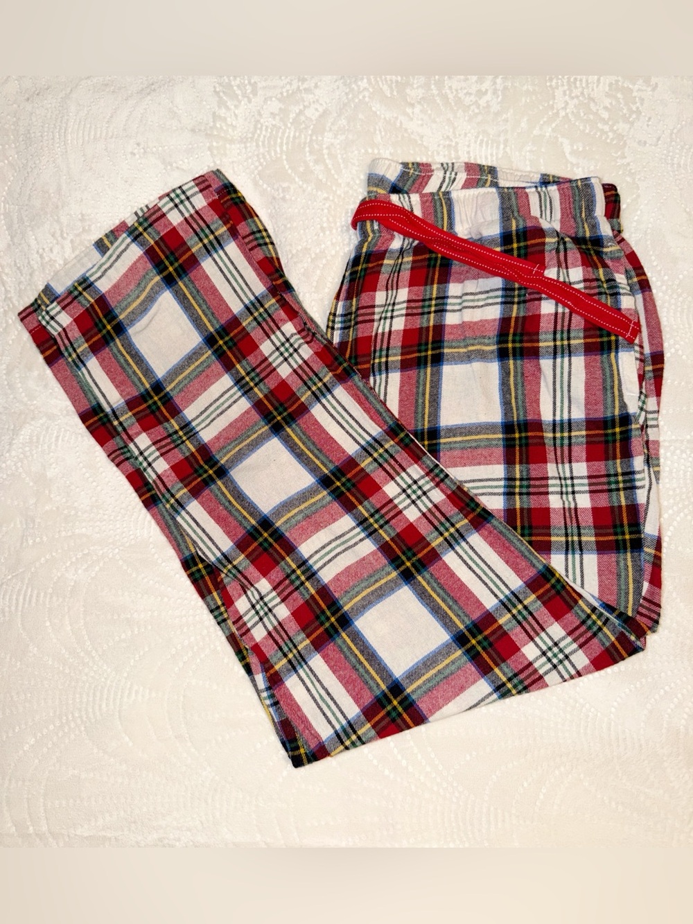 Old Navy Red Plaid Cotton Pj Bottoms